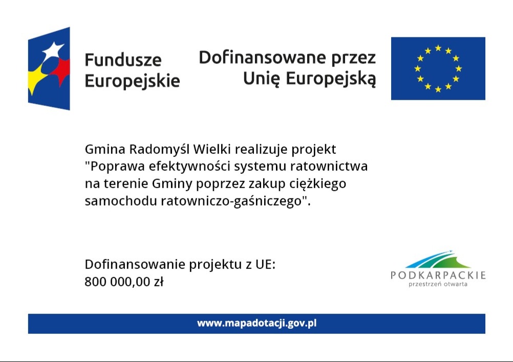 Tablica informacyjno-promocyjna projektu realizowanego z programu regionalnego Fundusze Europejskie dla Podkarpacia 2021-2027 