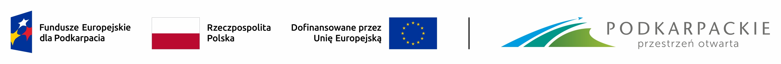 Logotypy do programu regionalnego Fundusze Europejskie dla Podkarpacia 2021-2027