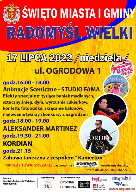 Plakat Święto Miasta i Gminy Radomyśl Wielki